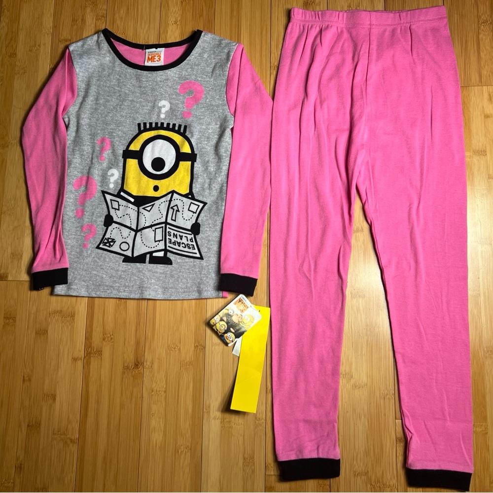Despicable Me 3 Minions Kids 100% Cotton Snug Fit Sleepwear Pajama Set|Size:8